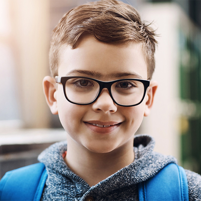 Achthoekige ronde bijziendheidscontrolelens