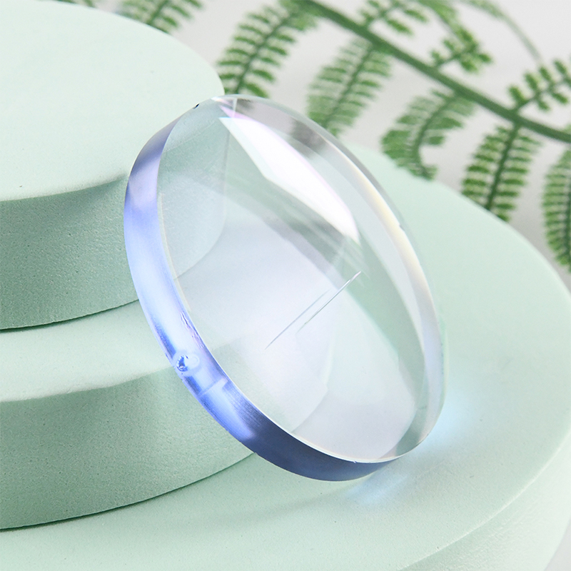 1.60 halfafgewerkte enkelvoudige lens met blauw blok