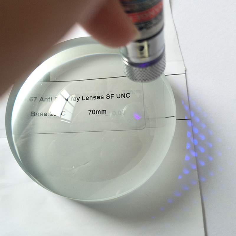 1.67 halfafgewerkte enkelvoudige lens met blauw blok